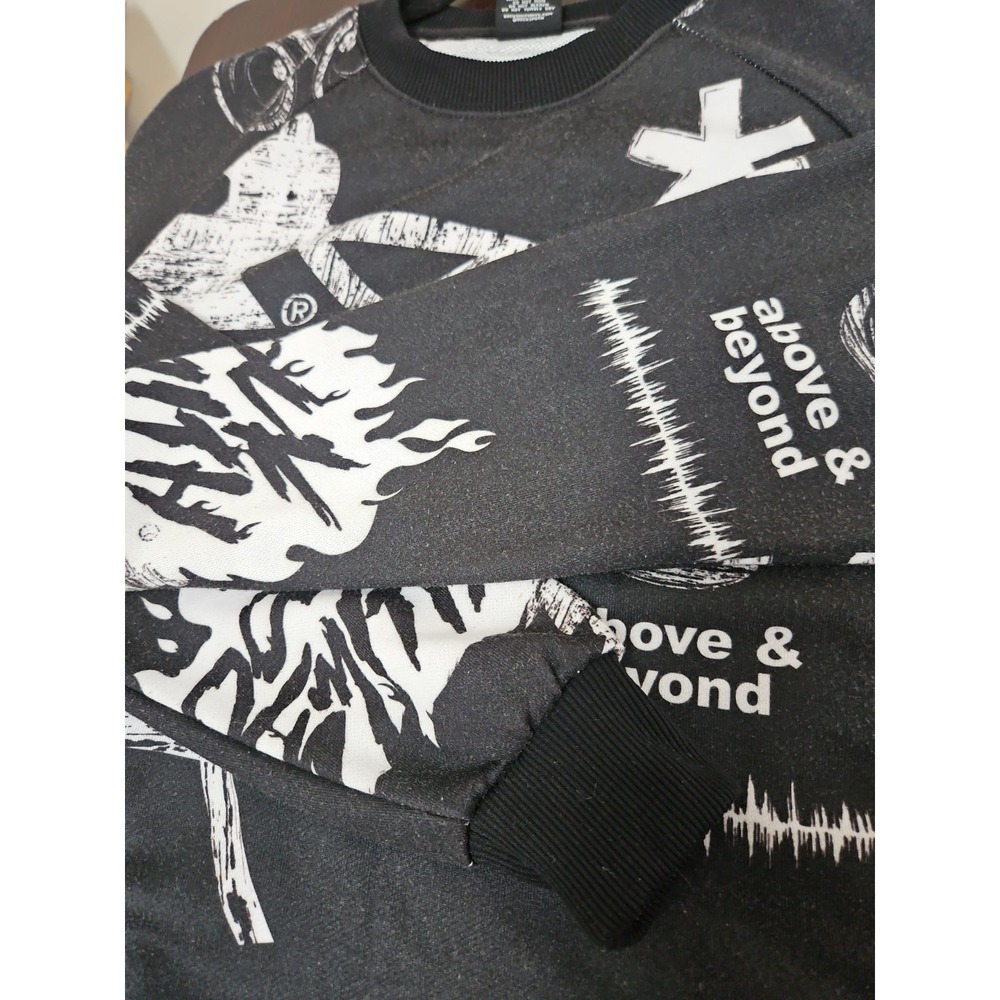 Rocksmith Mens Above & Beyond Explicit  Sweatshirt Music Sound Waves DJ Small